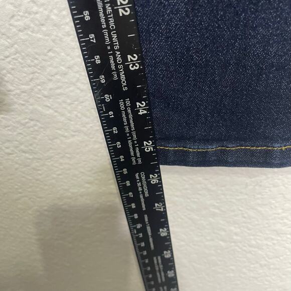 ModCloth Womens Jeans Size 8 Dark Wash Denim Blue Skinny Leg Button Fly - Picture 7 of 10